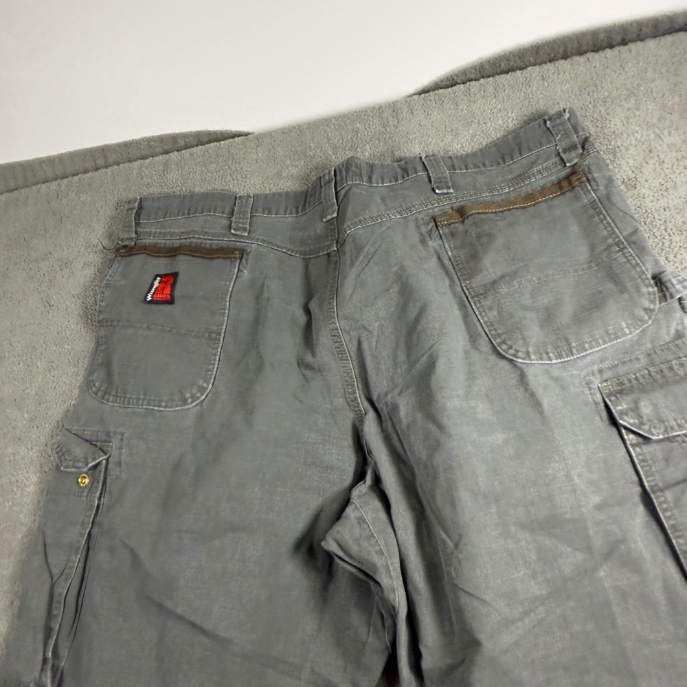 Wrangler Riggs Workwear Ranger Pants Gray Ripstop Cargo 44x30 103W060LD